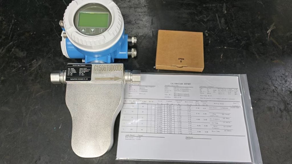 Delivery photo of MASS-C Coriolis Mass Flow Meter from Metlan Instruments (1)