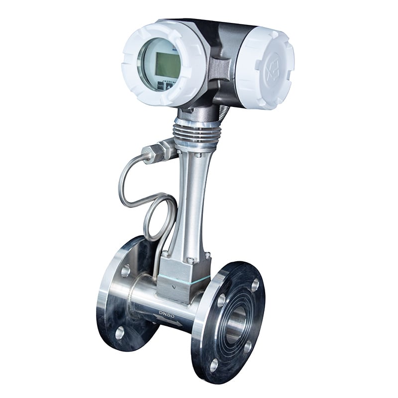 Vortex Flow Meters with Temperature and Pressure Compensation